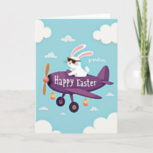 Faux Gold Grandson Easter Card