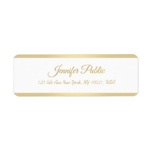 Faux Gold Hand Script Moderne Élégant Modèle