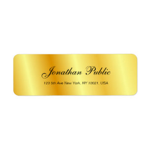 Faux Gold Handwritten Script Modern Template