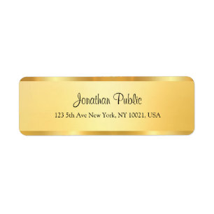 Faux Gold Handwritten Script Personalized Template
