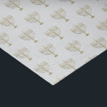 Faux Gold Hanukkah Menorah Pattern White Holiday Tissue Paper<br><div class="desc">Wrap your gifts in style this holiday season with our elegant Hanukkah tissue paper. This simple but chic design features a white background with faux gold menorahs repeated into a pattern. Designed by artist  © Tim Coffey.</div>