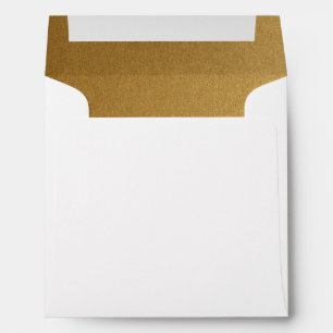 FAUX GOLD INSIDE   SQUARE ENVELOPE