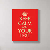 Faux gold Keep calm wrapped canvas print