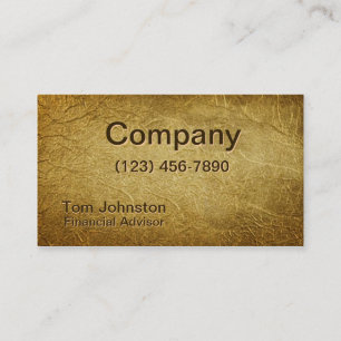 Faux Gold Leaf Business Card