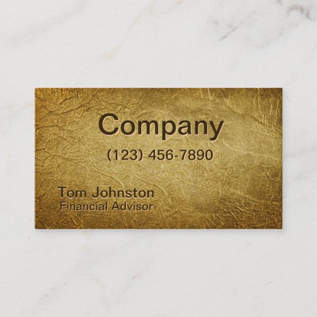 Faux Gold Leaf Business Card (Front)
