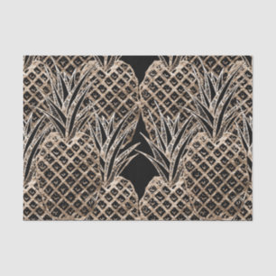 Faux Gold Leaf Pineapple Collage Tissue Paper