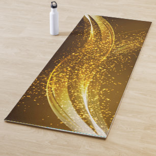 Faux gold lite dynamic wave yoga mat