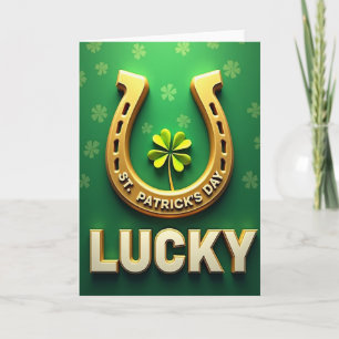 Faux Gold Lucky St Patricks Card