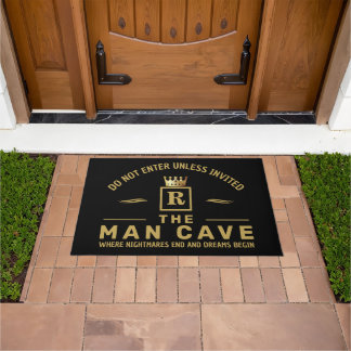 FAUX GOLD Man Cave Doormat