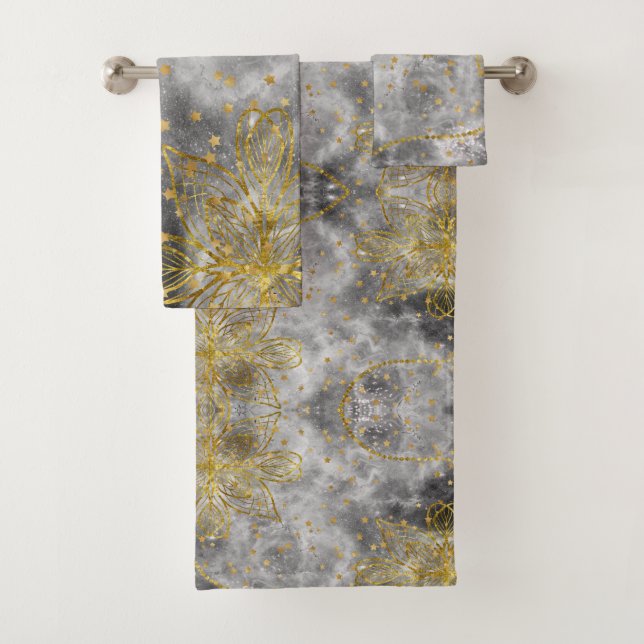 Faux Gold Mandala & Smoky Grey Design (En situation)