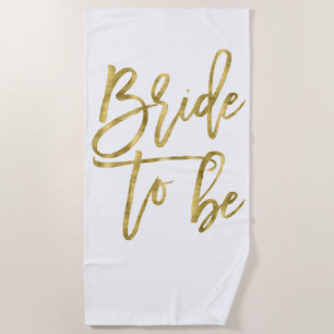 Faux Gold Mariée À Être Serviette De Plage