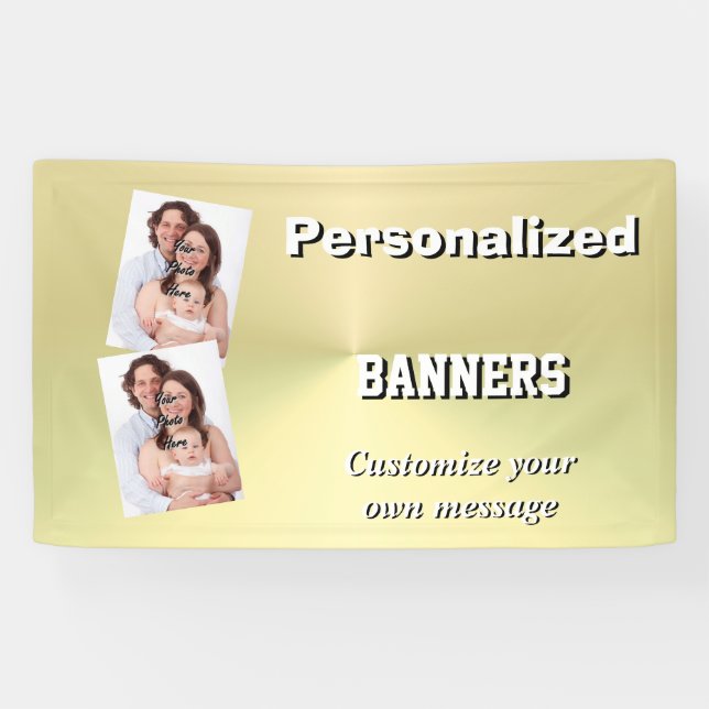 Faux gold metal minimal banner (Horizontal)