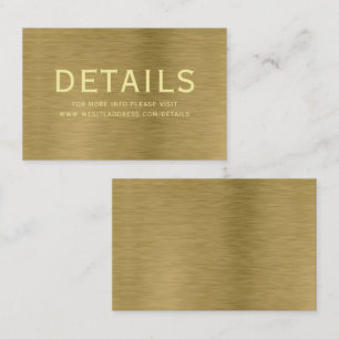 Faux Gold Metal Texture Details Enclosure Card