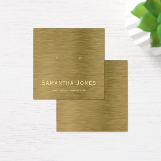 Faux Gold Metal Texture Jewellery Display Card (Desk)