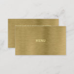 Faux Gold Metal Texture Menu Selection Card<br><div class="desc">Faux Gold Metal Texture Menu Selection Cards for a stylish celebration.</div>