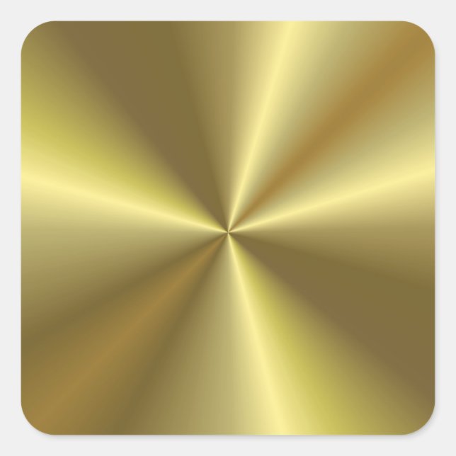 Faux Gold Metallic Look Blank Template Trendy Square Sticker (Front)
