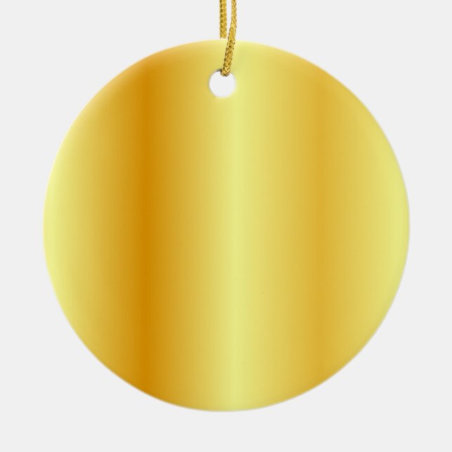 Faux Gold Metallic Look Custom Blank Template Ceramic Ornament (Front)