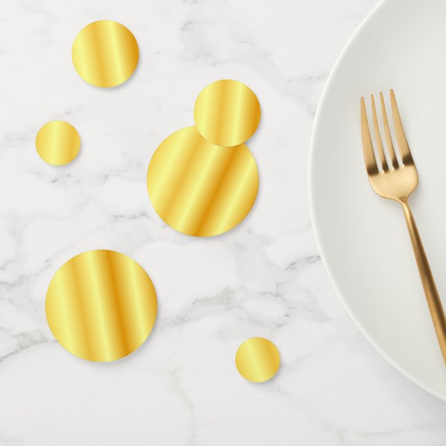 Faux Gold Metallic Look Modern Template Elegant Confetti (Group)