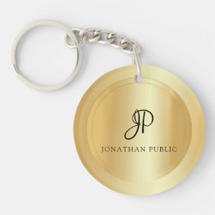 Faux Gold Modèle Monogramme Votre Nom Trendy