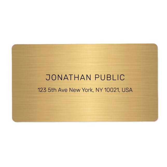 Faux Gold Modern Elegant Professional Template (Front)