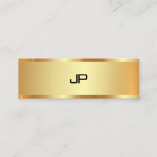Faux Gold Monogram Professional Elegant Modern Mini Business Card