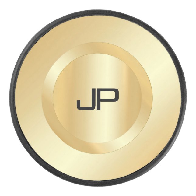 Faux Gold Monogramme Custom Elegant Modèle (Devant)