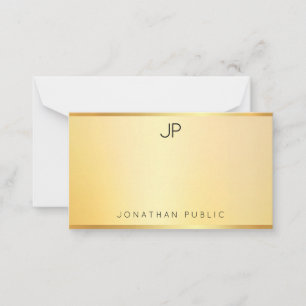Faux Gold Monogramme Modèle Moderne Minimaliste