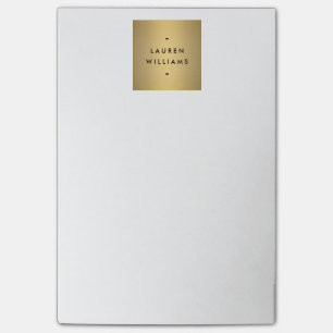 Faux Gold Name Logo Post-it Notes