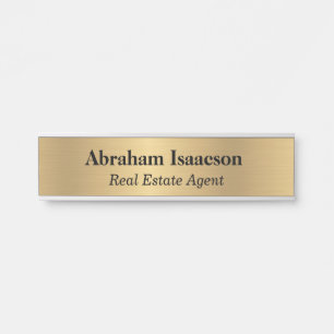 Faux Gold Office Door Sign Elegant Business