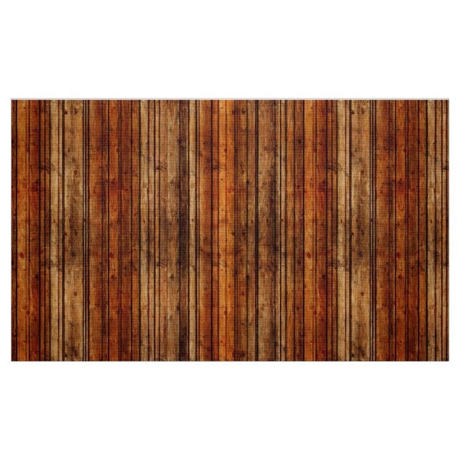 Faux Gold Orange Rustic Wood Fabric (Fat Quarter)