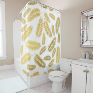 Faux Gold Palm Leaves Pattern