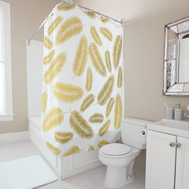 Faux Gold Palm Leaves Pattern (In Situ)