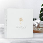 Faux Gold Palm Tree Logo Binder<br><div class="desc">Keep track of your appointments, customer data and more with this chic binder. Design features two lines of custom text in soft ash black lettering on a white background adorned with a tropical palm tree illustration in faux gold foil. Add additional custom text to the spine.</div>