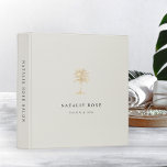 Faux Gold Palm Tree Logo Binder<br><div class="desc">Keep track of your appointments, customer data and more with this chic binder. Design features two lines of custom text in soft ash black lettering on an off white background adorned with a tropical palm tree illustration in faux gold foil. Add additional custom text to the spine.</div>
