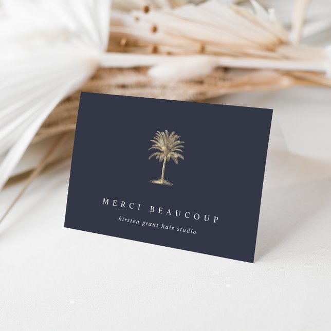 Faux Gold Palm Tree Logo Cartes de notes (Créateur téléchargé)