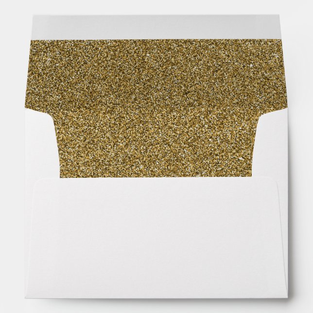 Faux Gold Parties scintillant Enveloppe Liner (Dos (Bas))