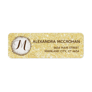 Faux Gold Parties scintillant Foil Rose Adresse de