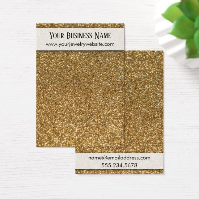 Faux Gold Parties scintillant Porte-oreille Cartes (Bureau)