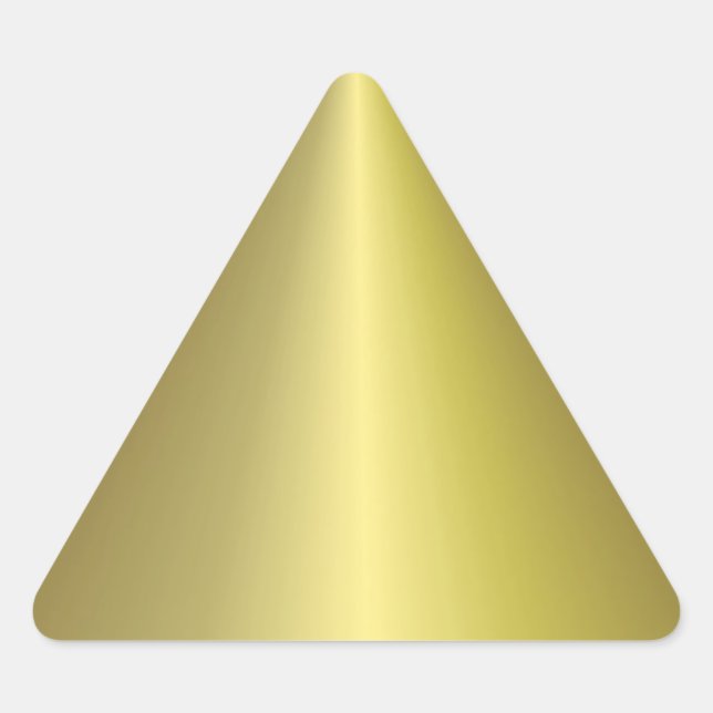 Faux Gold Personalized Blank Template Elegant Triangle Sticker (Front)