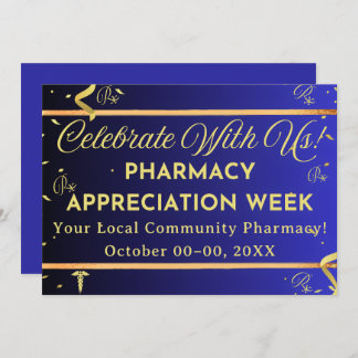 Faux Gold Pharmacy Appreciation Greeting Card