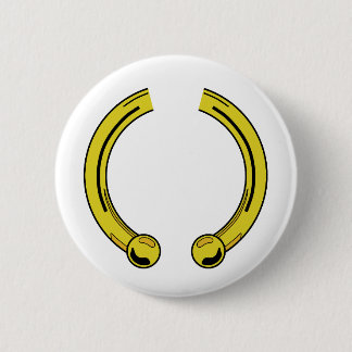 Faux Gold Piecing 2 Inch Round Button
