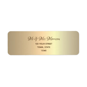 Faux Gold Return Address