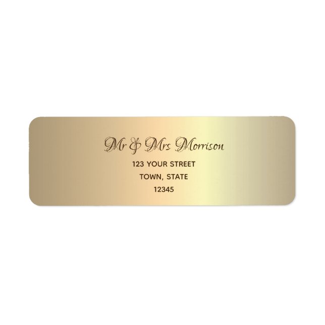Faux Gold Return Address (Front)