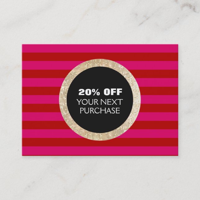 Faux Gold Sequins Striped Fashion & Beauty Coupon (Front)