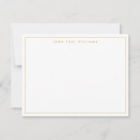 Faux Gold Simple Modern Professional Thin Border