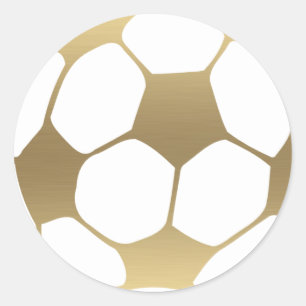 Faux Gold Soccer Ball Sticker