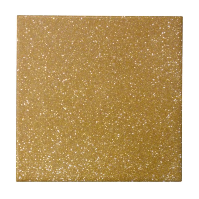 Faux gold sparkly glitter printed ceramic tiles (Front)