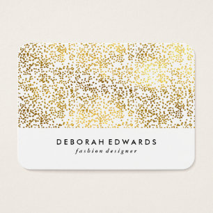 Faux Gold Specks Plain White