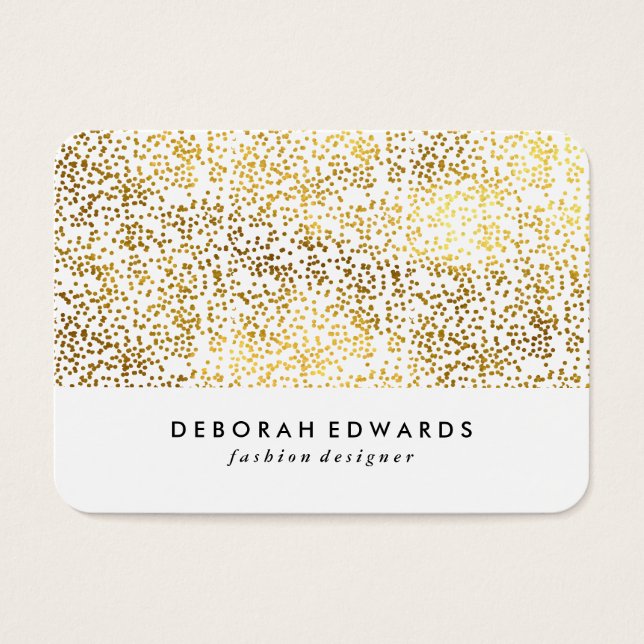 Faux Gold Specks Plain White (Front)