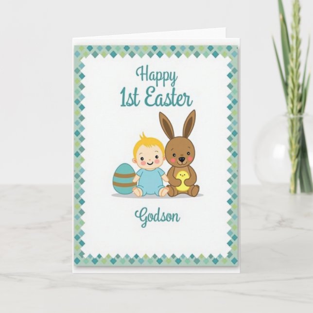 Faux Gold Springtime Friends Card (Front)